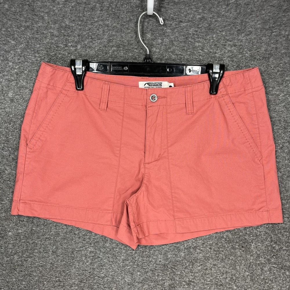 Mountain Khakis Sandbar Classic Fit Shorts Women's Size 8 x 3 Red Chino Hiking